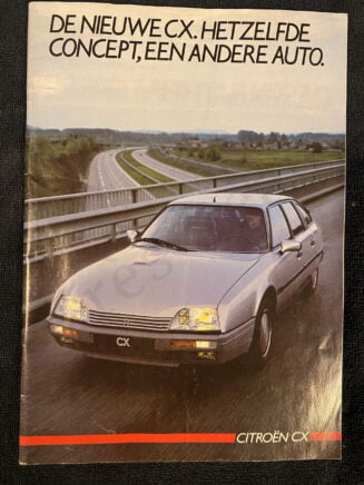 Brochure Citroën CX alle types Serie 2. 1986
